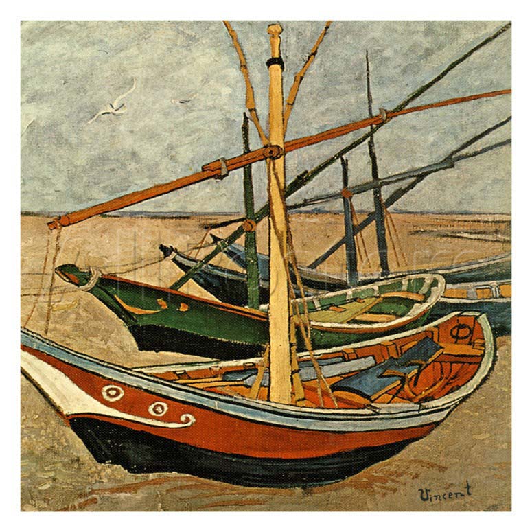 Barques Aux Saintes Maries - Van Gogh Painting On Canvas